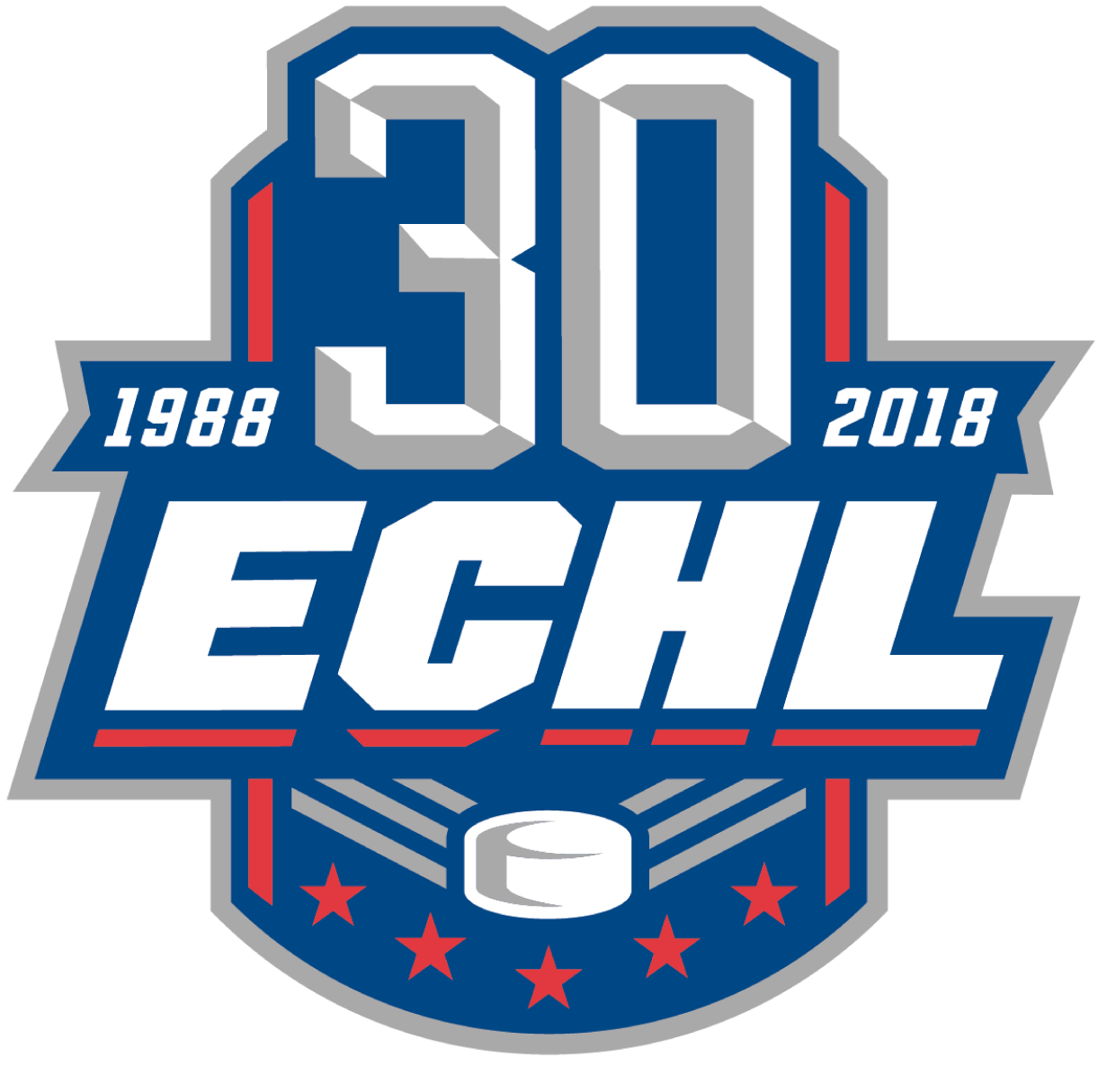 ECHL 2018 Anniversary Logo iron on transfers for T-shirts